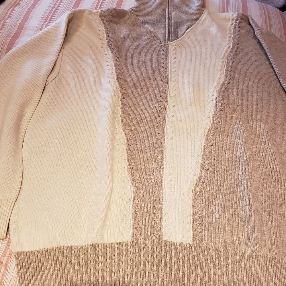 Cream and white sweater